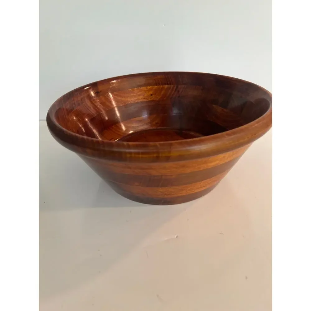 New Dark Wood Salad Bowl JL